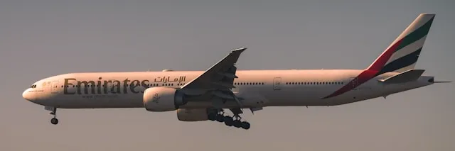 Emirates Boeing 777 aircraft, part of the world’s largest 777 fleet"