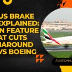 Airbus aircraft landing with hot brakes requiring cooling