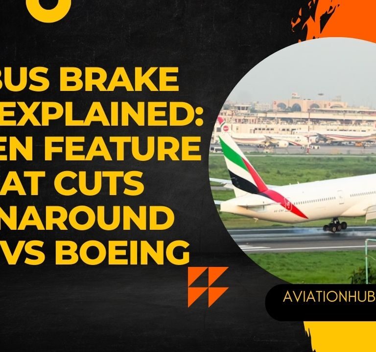 Airbus aircraft landing with hot brakes requiring cooling
