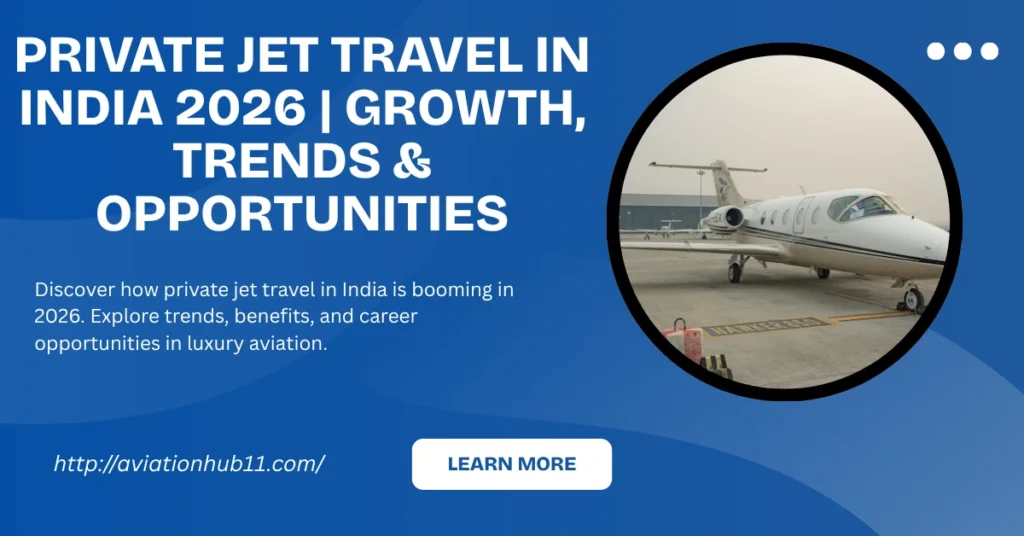 Private jet parked on runway in India during sunset